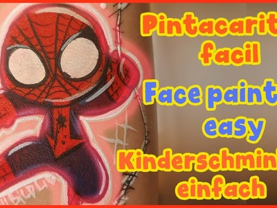 Easy tutorial Spiderman pintacaritas Face Painting
