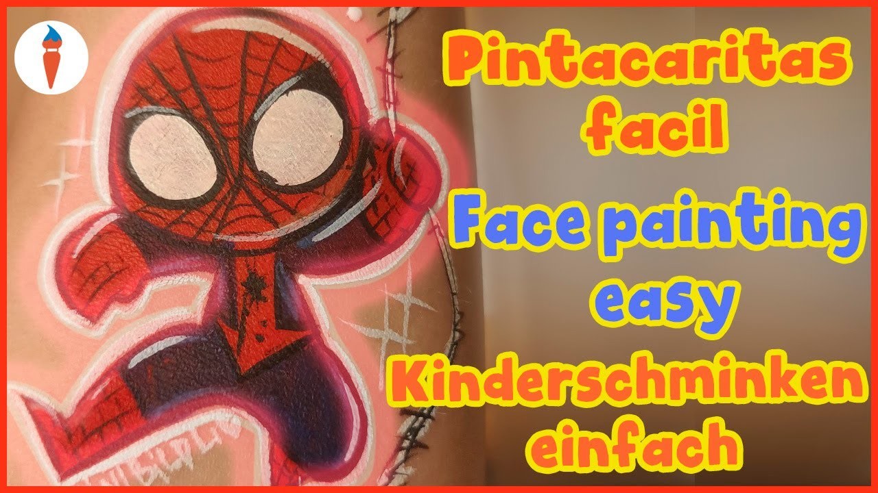 Easy tutorial Spiderman pintacaritas Face Painting