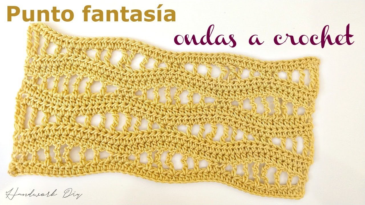Punto fantasía crochet ondas | handwork Diy # 78