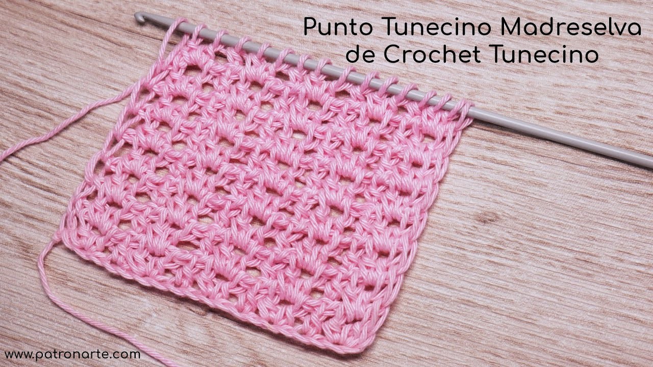 Punto Tunecino Madreselva de Crochet Tunecino | Tutoriales de Crochet Tunecino Paso a Paso