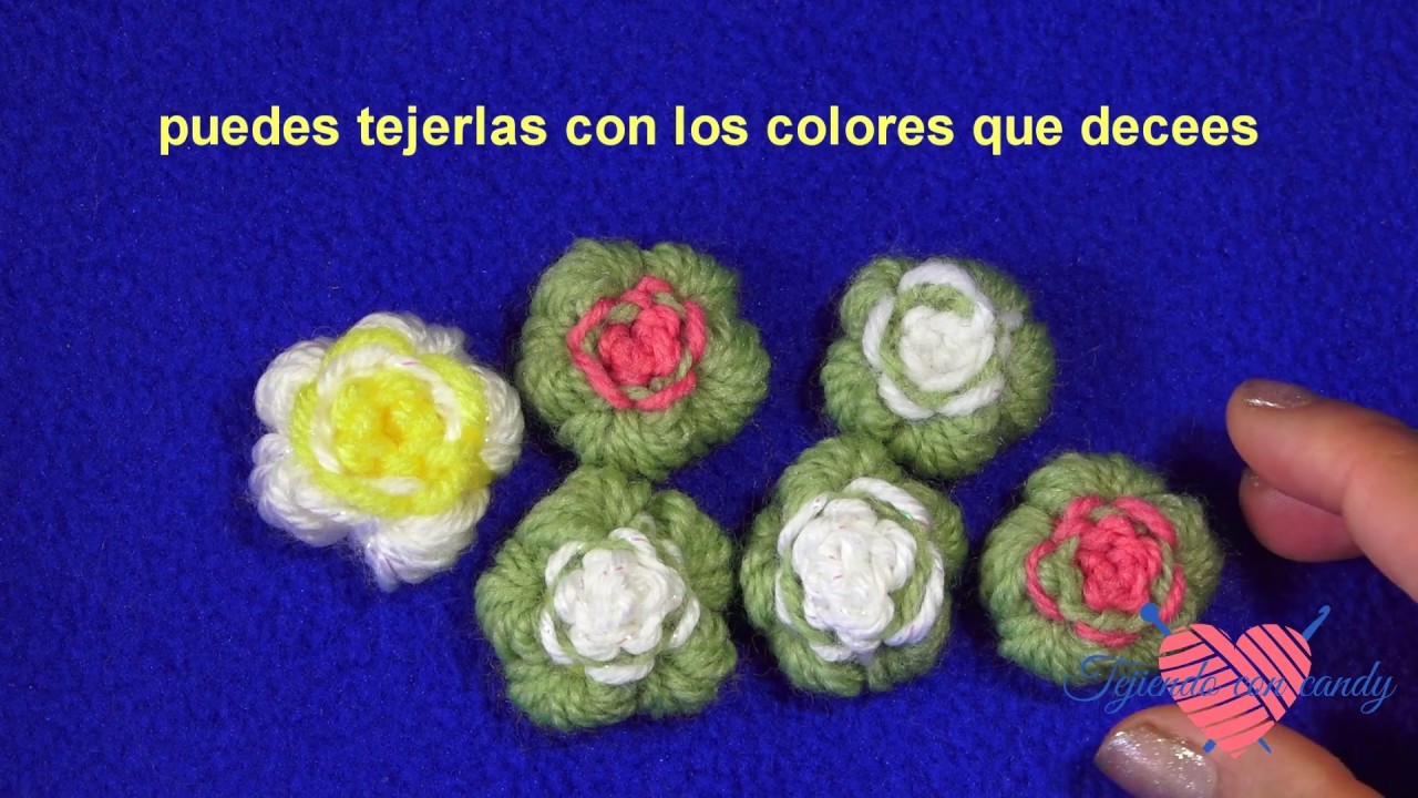 Botones en crochet facilisimo!!!.crochet buttons flowers