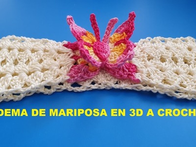 ¿Como hacer Diadema a crochet o ganchillo tejido "3D"