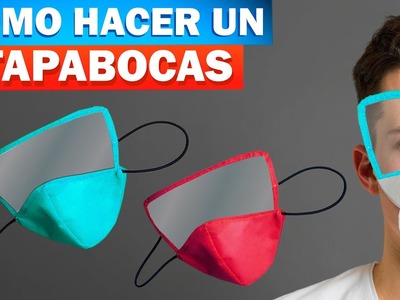 COMO HACER UN CUBREBOCAS con Protector de Ojos | Hacer Tapabocas Casero con filtro | Hacer Barbijos