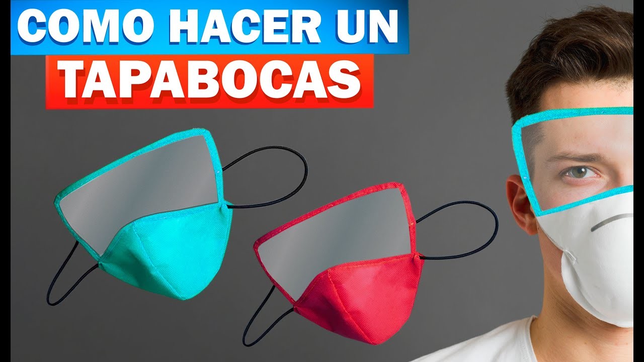COMO HACER UN CUBREBOCAS con Protector de Ojos | Hacer Tapabocas Casero con filtro | Hacer Barbijos