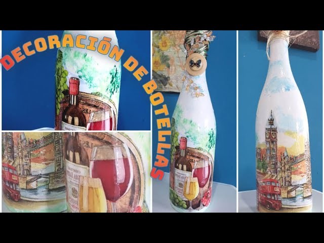 Creativa Manualidades Xela - Decoupage en botellas