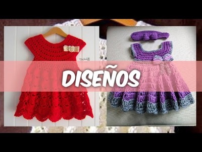 Diseños de Vestidos Para bebé Tejidos en Crochet