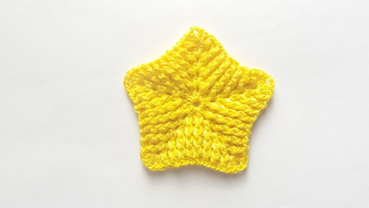 ⭐Estrella tejida a crochet en punto relieve paso a paso