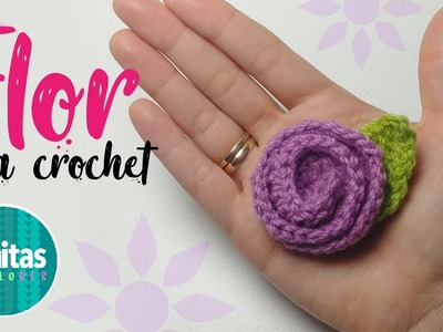 ????FLOR O ROSA a Crochet MUY FACIL | PASO A PASO | CROCHET - GANCHILLO | Lanitas y Colores????