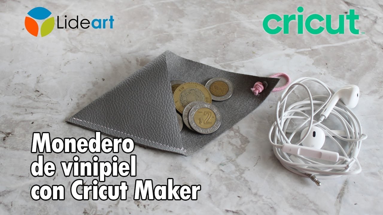 Monedero super fácil con ecopiel *proyecto en Cricut Maker*