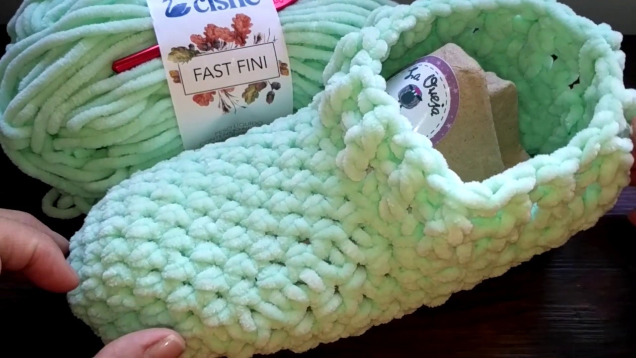 Pantuflas crochet faciles Fast Fini