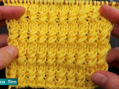 Puntos a Dos Agujas faciles. Hermoso Punto "Karelia" para empezar el tejido. knitting № 1010
