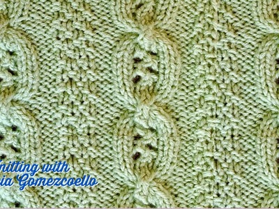 TEJDIOS A DOS AGUJAS: 87- Cadenas Caladas. KNITTING WITH TWO NEEDLES: Chains Lace