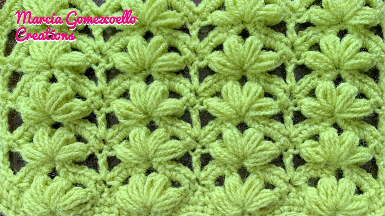 TEJIDOS A CROCHET: Flores Puff. HOW TO CROCHET: Puff Flowers