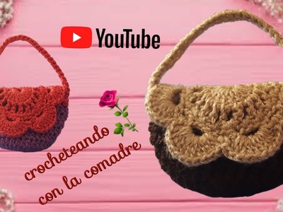 Tutorial mini bolso a Crochet  para recueros15 min  Facil y Rapido Crocheteando con la Comadre❤????????.