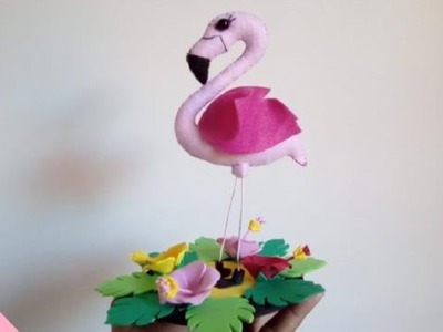 Como fazer flamingo de feltro