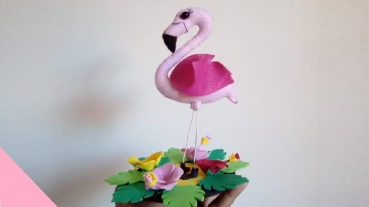 Como fazer flamingo de feltro