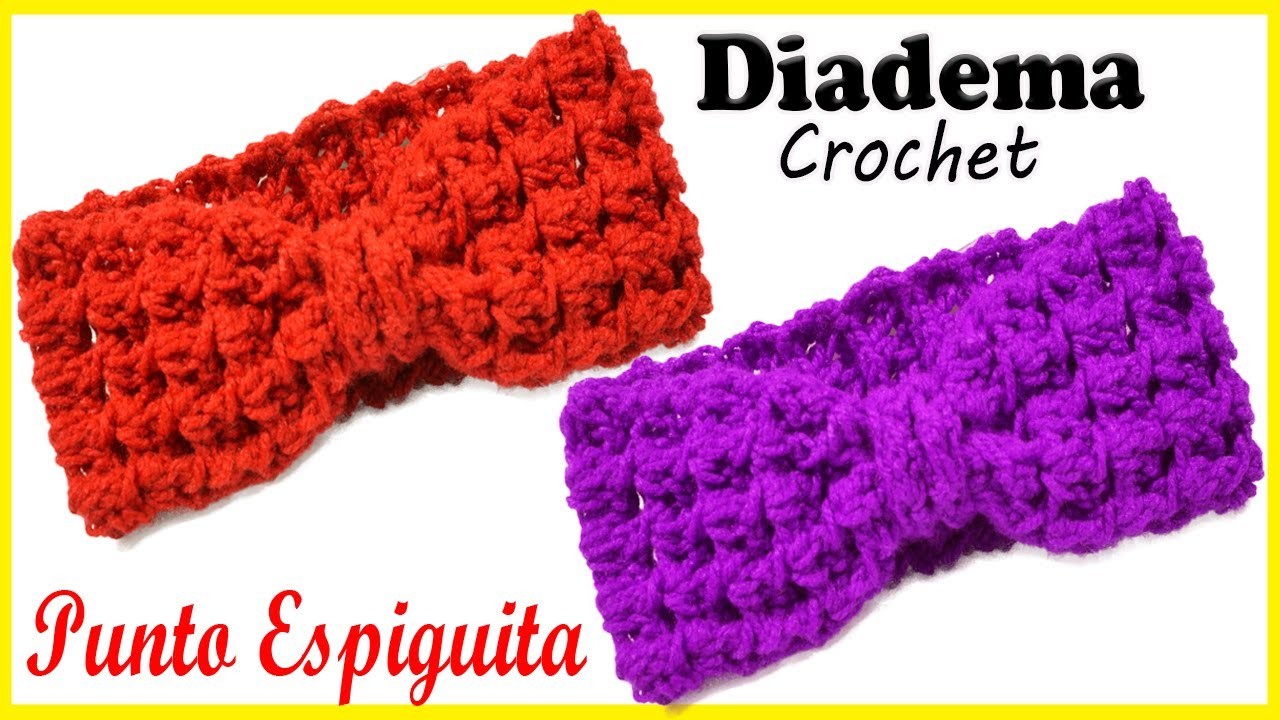 ????Diadema a Crochet o Ganchillo (PUNTO ESPIGUITA) crochet headband | VINCHA - TURBANTE - TIARA