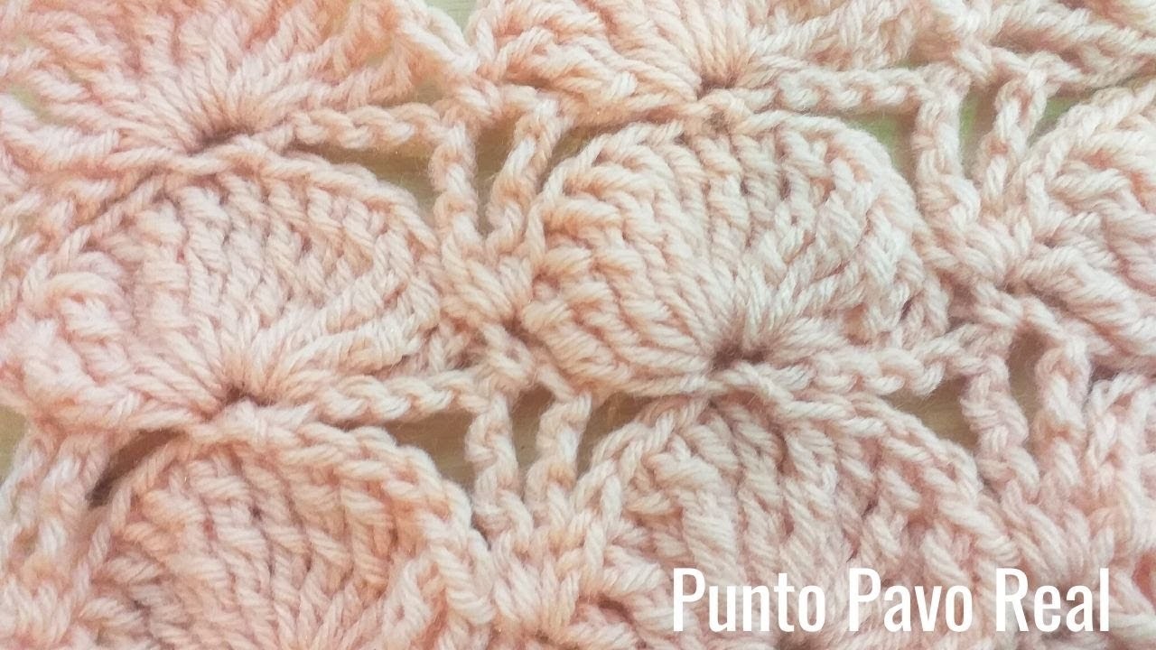 PUNTO PAVO REAL Tejido en Crochet - Paso a Paso