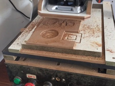 Utilizando tupia de coluna 1200 w na cnc passe unico mdf 6 mm