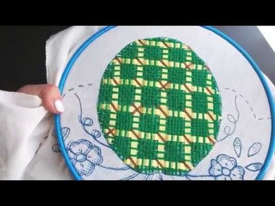 Bordado Fantasía Piña 4. Hand Embroidery Pineapple. Fantasy Stitch