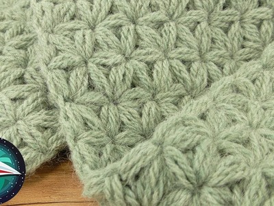 Bufanda para e invierno en patrón de tejido de estrellas | Patrón de tejido jazmín | Crochet
