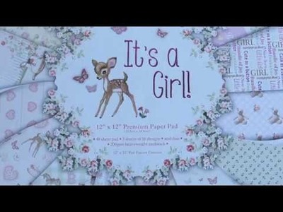 Colección de papeles "It's a Girl" de First Edition. Proyectos inspiración.