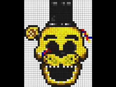 Como Dibujar a Golden Freddy Pixel Art