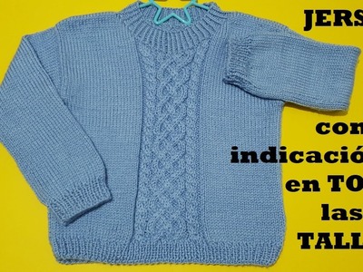 DESCUBRE suéter con INDICACIONES para TODAS las TALLAS en dos agujas parte #2