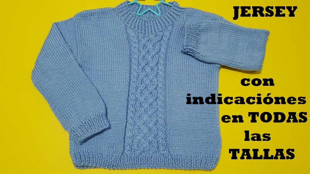 DESCUBRE suéter con INDICACIONES para TODAS las TALLAS en dos agujas parte #1