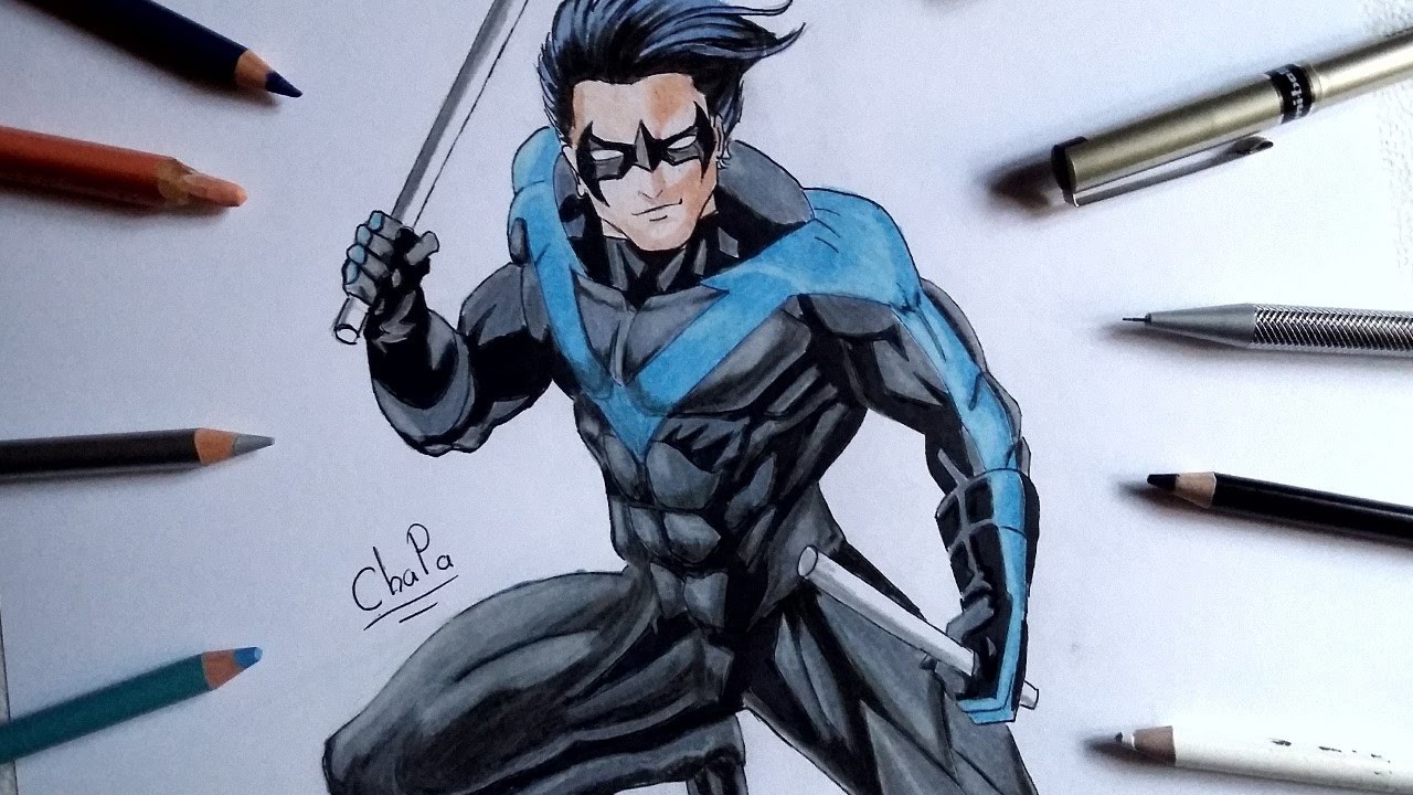 DIBUJANDO A ALA NOCTURNA. DRAWING NIGHTWING