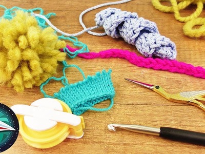 5 Ideas con restos de lana | Consejos y Trucos con lana y para tejer | Pompón, llavero