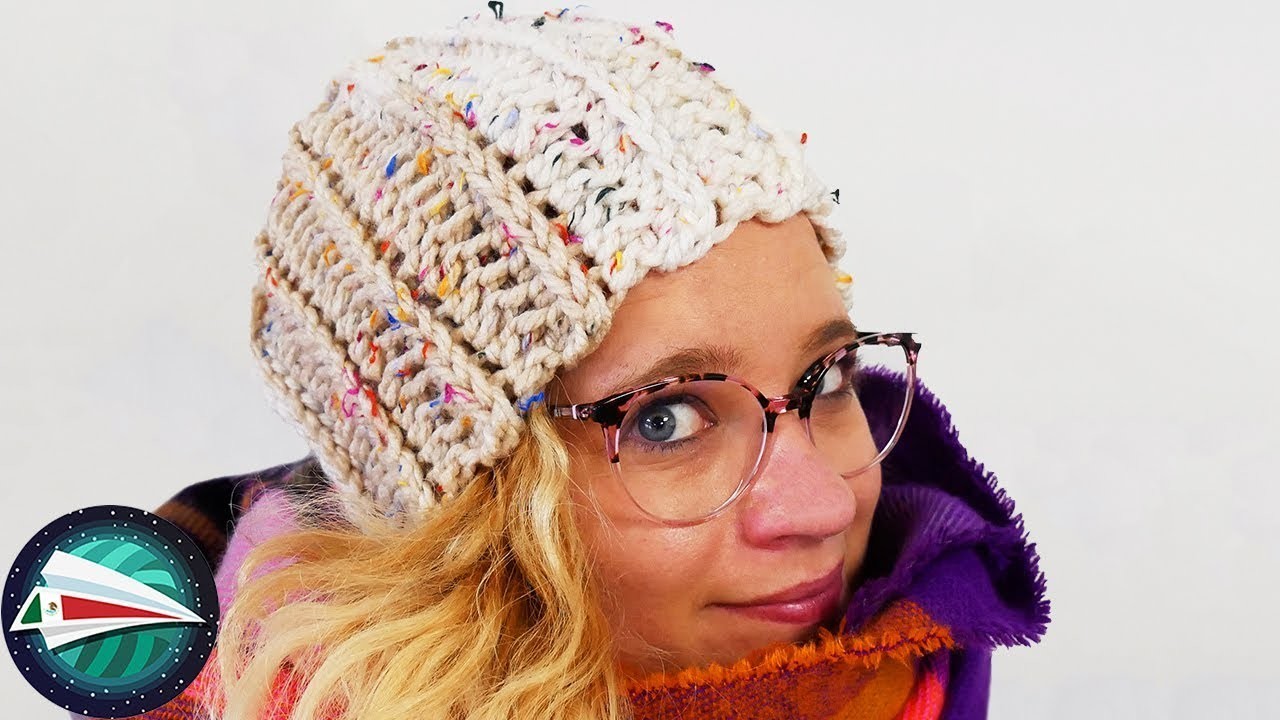 Aprende a tejer un gorro en minutos | Gorro de crochet | Gorro para invierno