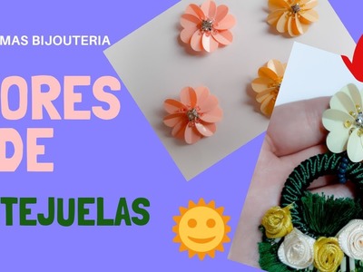 Como elaborar unas Flores con lentejuelas?