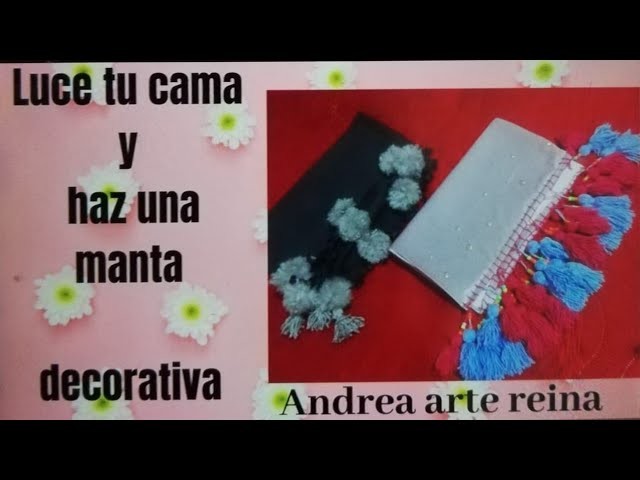 Como hacer una manta decorativa para tu cama.DIY cobija fácil de hacer