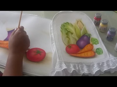 Como Pintar Un Set De Cocina Con  Verduras