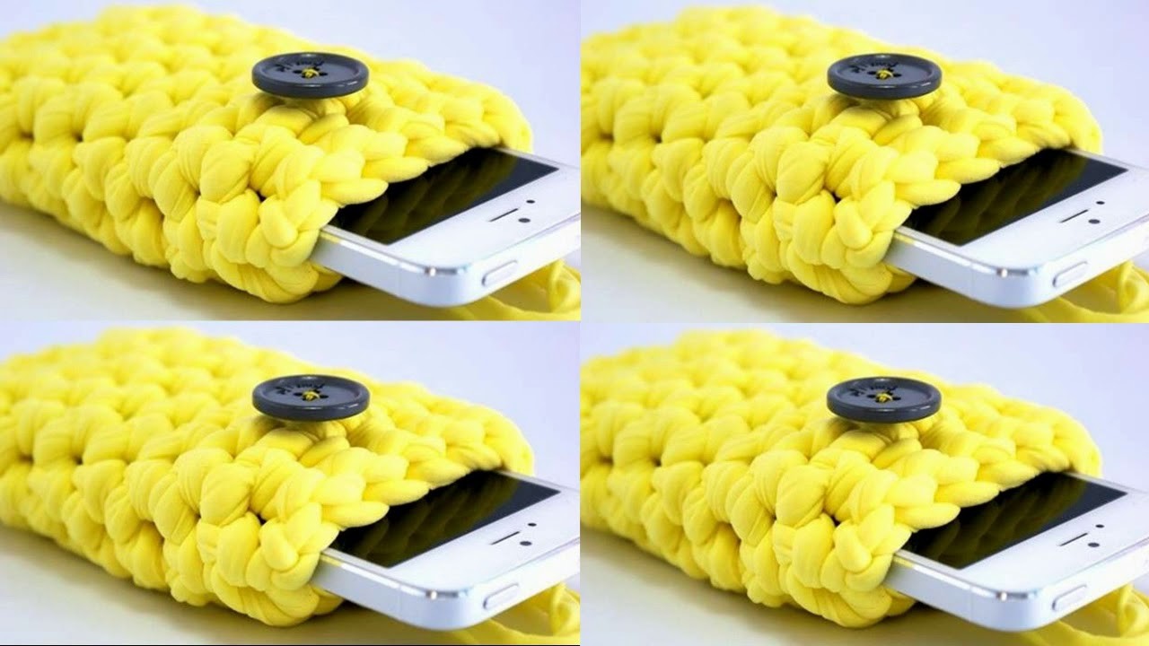 FUNDA  PARA CELULAR TEJIDO EN GANCHILLO