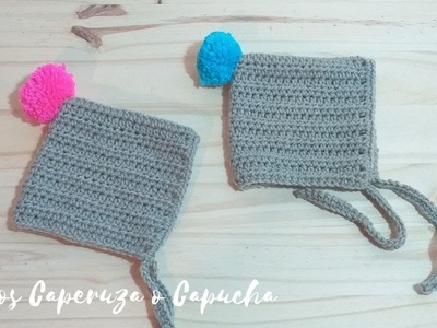 Gorros Caperuza o Capucha Tejidos a Crochet - Paso a Paso (Bebé 0 a 3 Meses)