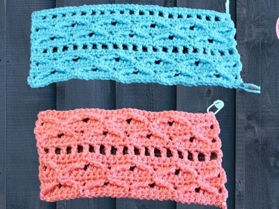 Punto Fantasía # 14 a crochet paso a paso (Versión Diestra)