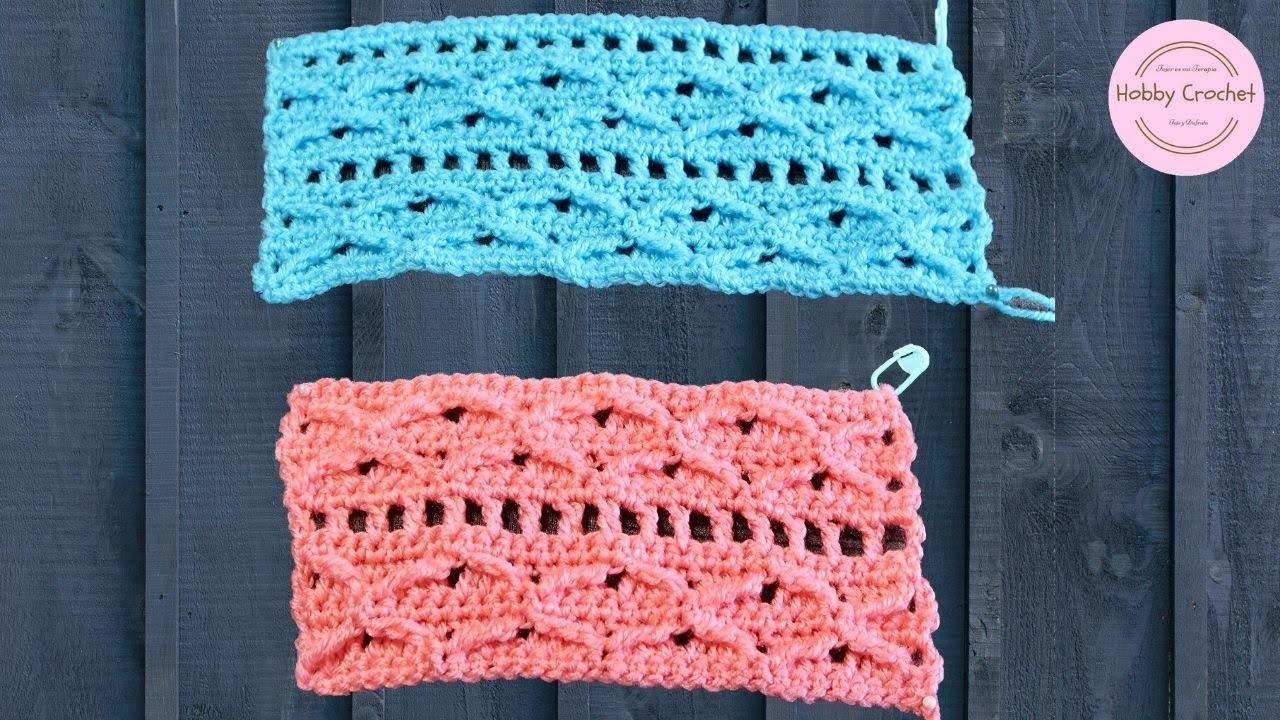 Punto Fantasía # 14 a crochet paso a paso (Versión Diestra)