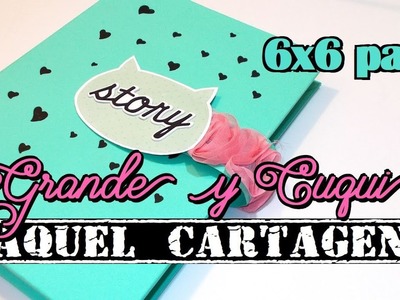 Album GRANDE con papeles de 6x6 DIY tutorial scrapbooking Crate Paper Cute Girl