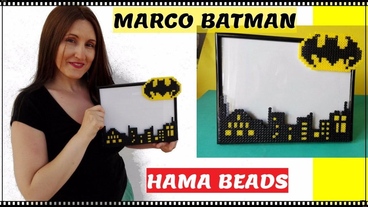 BATMAN marco de fotos con HAMA BEADS tutorial Lolicrafts