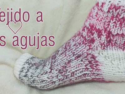 Calsetines tejidos con agujas circulares - knit socks