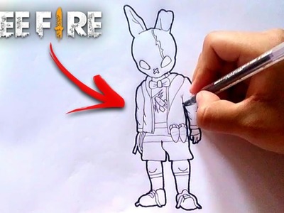 Como dibujar "Conejo Liebre de la Obsecion" | Dibujos De Free Fire (faciles y rapidos) | Soy Erik