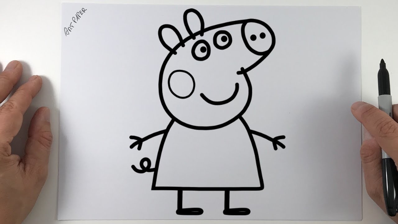 Como dibujar Peppa Pig paso a paso | How to draw a Peppa Pig