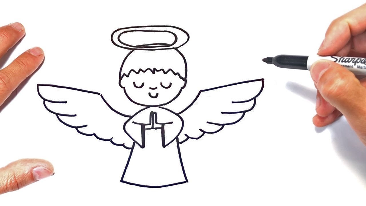 Cómo dibujar un Angel Paso a Paso | Dibujo de Angel