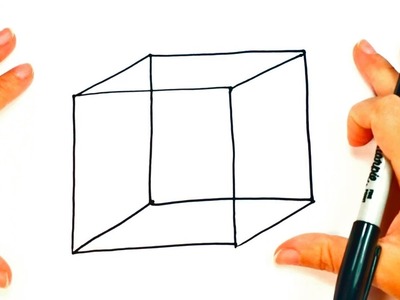 Cómo dibujar un Cubo paso a paso | Dibujo fácil de un Cubo