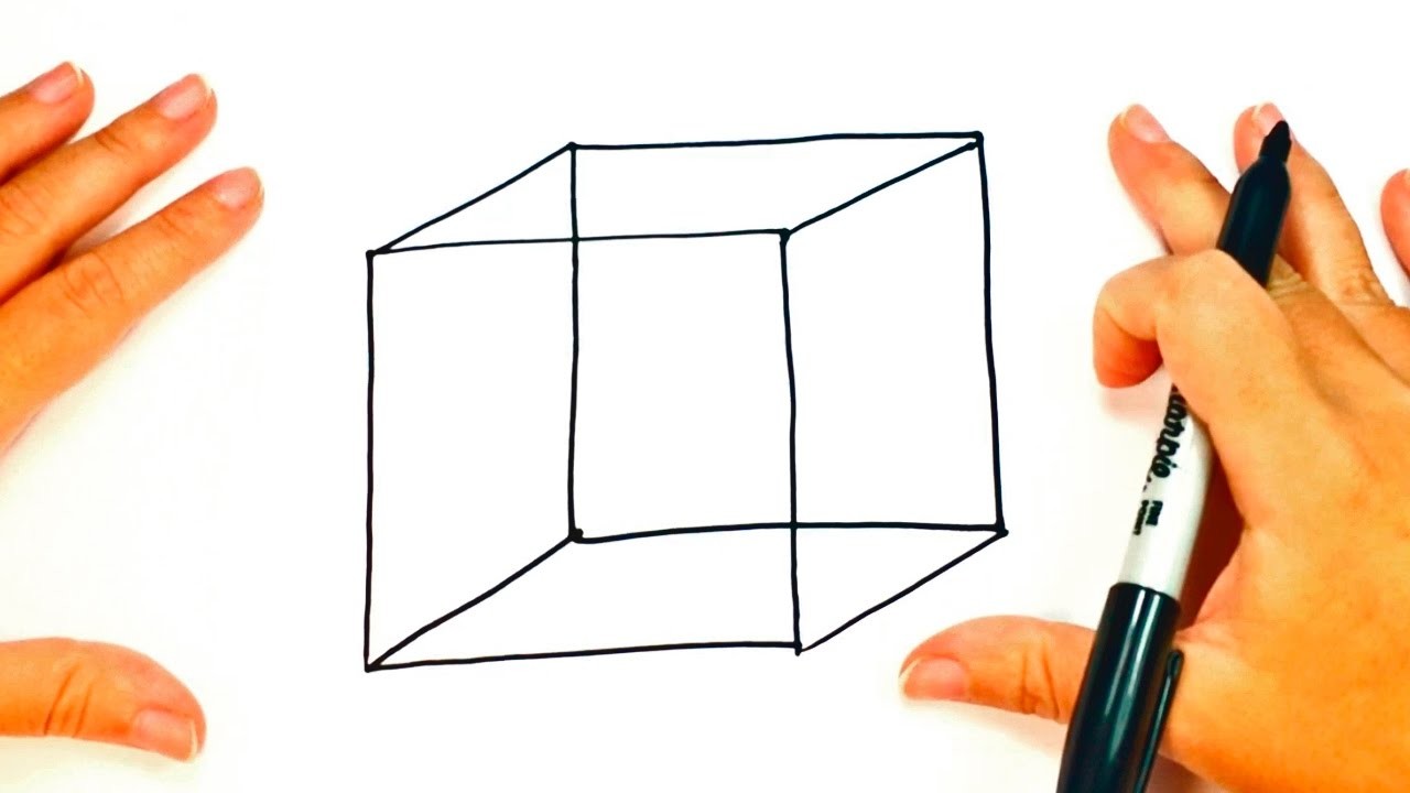 Cómo dibujar un Cubo paso a paso | Dibujo fácil de un Cubo