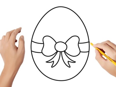 Cómo dibujar un huevo de pascua | Dibujos sencillos ????