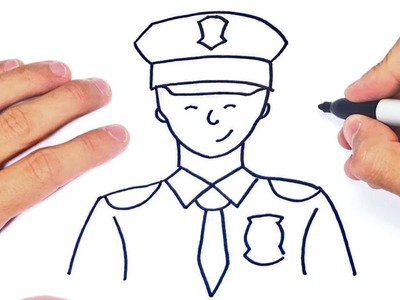 Cómo dibujar un Policia Paso a Paso | Dibujo de Policia