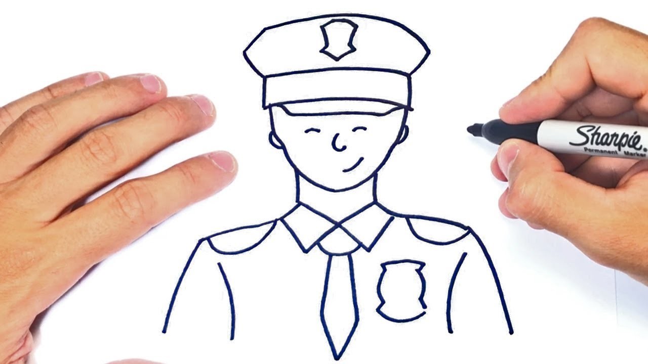 Cómo dibujar un Policia Paso a Paso | Dibujo de Policia